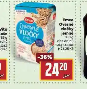 Billa Emco ovesné vločky jemné nabídka