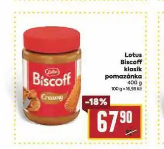 Billa Lotus biscoff klasik pomazánka nabídka