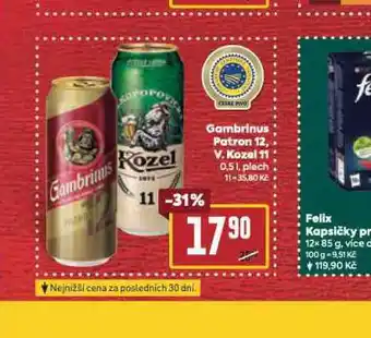 Billa Pivo velkopopovický kozel 11 nabídka
