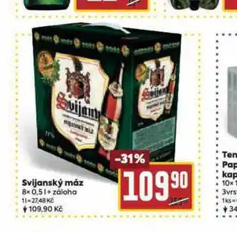 Billa Pivo svijanský máz nabídka