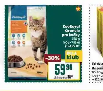 Billa Zooroyal granule pro kočky nabídka