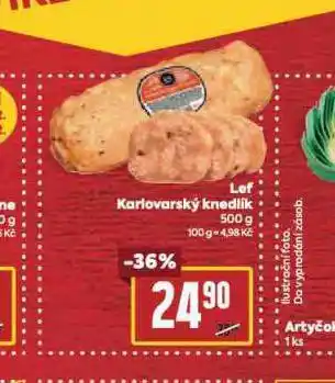 Billa Lef karlovarský knedlík nabídka