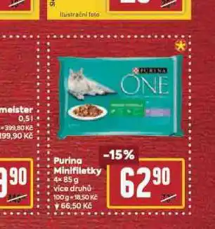 Billa Purina minifiletky nabídka