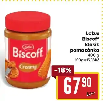 Billa Lotus Biscoff klasik pomazánka nabídka
