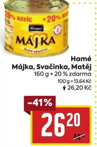 Billa Hamé Májka, Svačinka, Matěj nabídka