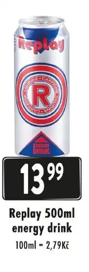 Qanto Replay 500ml energy drink nabídka