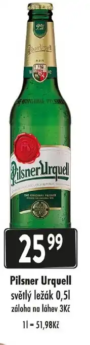 Qanto Pilsner Urquell světlý ležák 0,5L nabídka