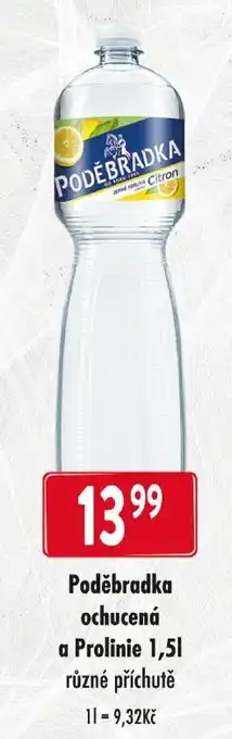 Qanto Poděbradka ochucená a Prolinie 1,5L nabídka