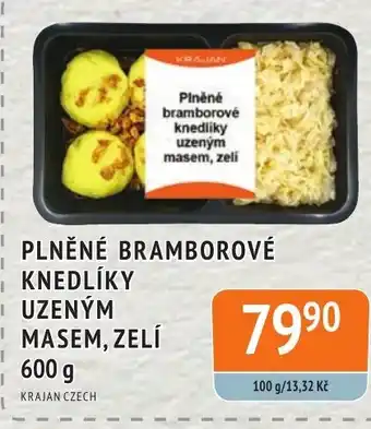 Coop hb PLNĚNÉ BRAMBOROVÉ KNEDLÍKY UZENÝM MASEM, ZELÍ 600 g nabídka
