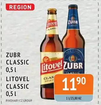 ZUBR CLASSIC 0.5 L LITOVEL CLASSIC 0,5 L