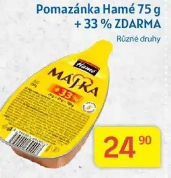 Kubík potraviny Pomazánka Hamé 75 g +33 % ZDARMA nabídka