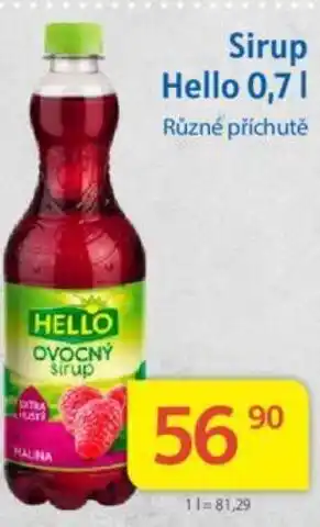 Kubík potraviny Sirup Hello 0,7L nabídka