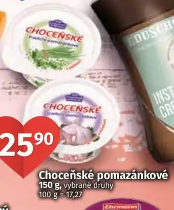Coop Choceňské pomazánkové nabídka