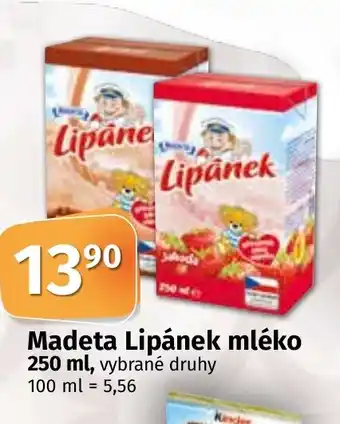 Coop Madeta Lipánek mléko 250 ml nabídka