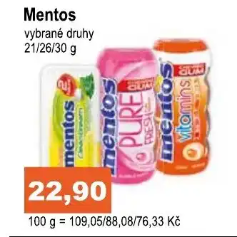 COOP DISKONT Mentos nabídka