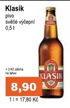 COOP DISKONT Klasik pivo nabídka