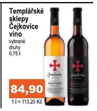 COOP DISKONT Templářské sklepy Čejkovice víno nabídka