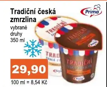 COOP DISKONT Tradiční česká zmrzlina nabídka