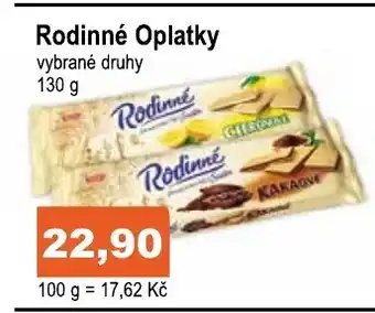 COOP DISKONT Rodinné Oplatky nabídka
