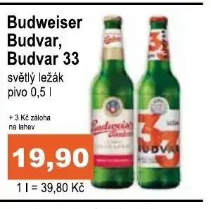 COOP DISKONT Budweiser Budvar, Budvar 33 nabídka