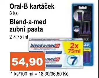 COOP DISKONT Oral-B kartáček, Blend-a-med zubní pasta nabídka