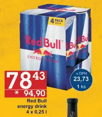 Jip Red Bull energy drink 4 x 0.25 l. nabídka