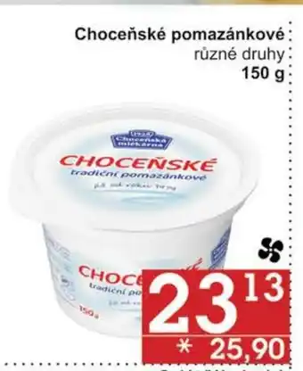 Jip Choceňské pomazánkové nabídka