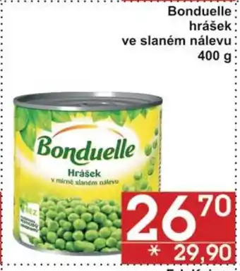 Jip Bonduelle hrášek ve slaném nálevu 400 g nabídka