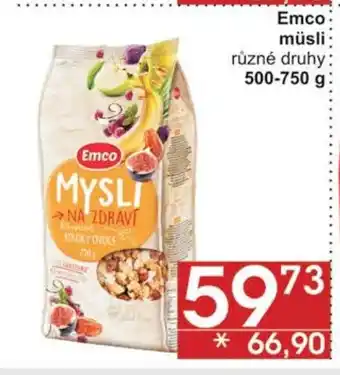 Jip Emco müsli nabídka