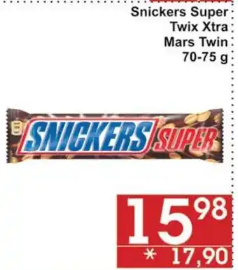 Jip Snickers Super Twix Xtra Mars Twin nabídka