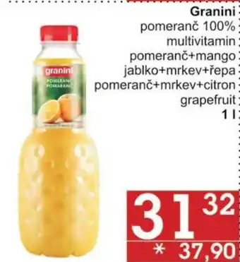 Jip Granini pomeranč 100% 1 l. nabídka