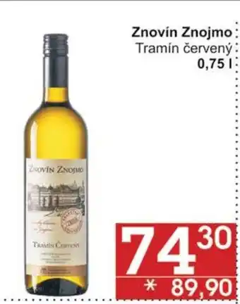 Jip Znovín Znojmo Tramín červený 0,75 l. nabídka