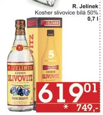 Jip R. Jelínek Kosher slivovice bílá 50% 0.7 l. nabídka