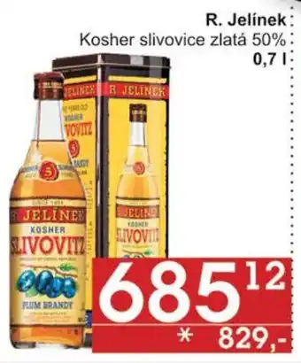 Jip R. Jelínek Kosher slivovice zlatá 50% 0.7 l. nabídka