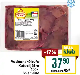 Billa Vodňanské kuře Kuřecí játra nabídka