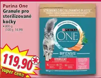 Norma Purina One Granule pro sterilizované kočky nabídka
