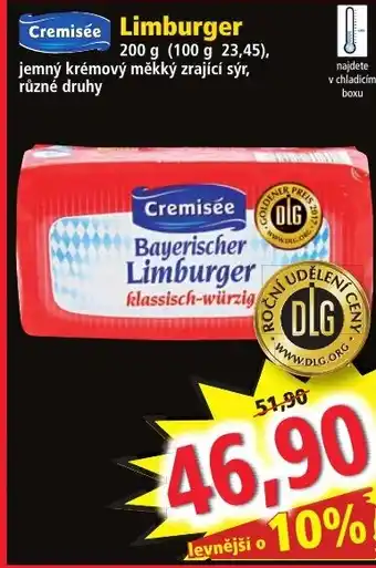 Norma Cremisée Limburger nabídka