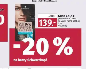 Rossmann Gliss color permanentní barva na vlasy nabídka