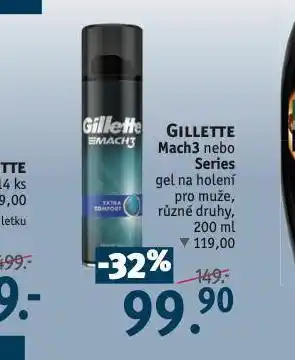 Rossmann Gillette mach3 , series gel na holení nabídka