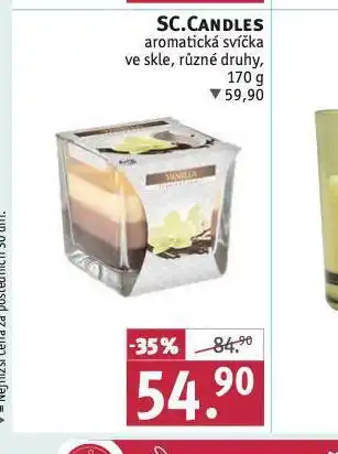 Rossmann Sc. candles aromatická svíčka nabídka