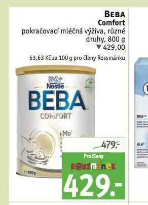 Rossmann Beba comfort pokračovací kojenecká výživa nabídka