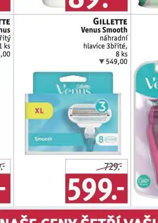 Rossmann Gillette venus smooth náhradní hlavice nabídka