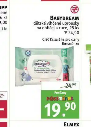Rossmann Babydream dětské vlhčené ubrousky nabídka