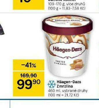 Tesco Häagen dazs zmrzlina nabídka