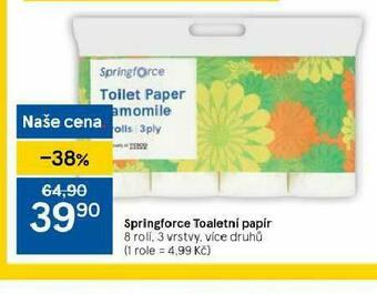 Tesco Springforce toaletní papír nabídka