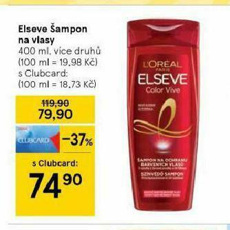 Tesco Loreal elseve šampon nabídka