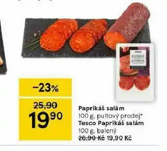 Tesco Salám paprikáš nabídka