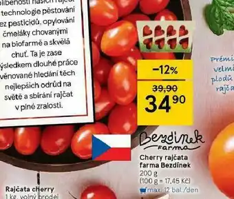 Cherry rajčata farma bezdínek