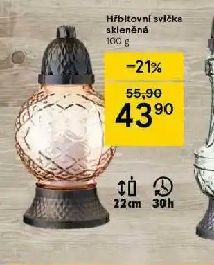 Tesco Hřbitovní svíčka skleněná nabídka
