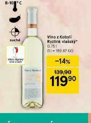 Tesco Víno z kobylí ryzlink vlašský nabídka